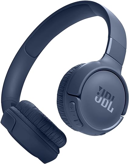 JBL Tune 520BT Wireless On-Ear Headphones, with JBL Pure Bass Sound, Bluetooth 5.3 and Hands-Free Calls, 57-Hour Battery Life, in Blue