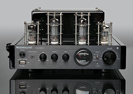 Nobsound MS-10D MKII Hybird Tube Amplifier with Bluetooth/USB/Headphone for Hi-Fi (Black)