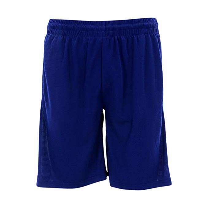 Galaxy by Harvic Men's Mesh Side Panel Contrast Basketball Shorts - Navy/White