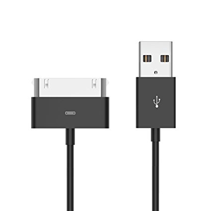 iPhone 4s Cable, JETech USB Sync and Charging Cable for iPhone 4/4s, iPhone 3G/3GS, iPad 1/2/3, iPod - 3.2 Feet 1 Meter (Black) - 0156A