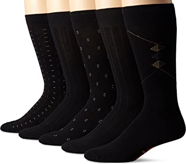 Dockers Men's Classics Dress Dobby Crew Socks