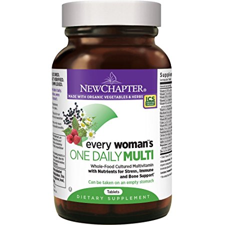 New Chapter Every Woman's One Daily, Women's Multivitamin Fermented with Probiotics   Iron   B Vitamins   Vitamin D3   Organic Non-GMO Ingredients - 48 ct
