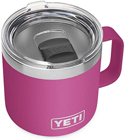 YETI Rambler 14 oz Mug, Vacuum Insulated, Stainless Steel with MagSlider Lid, Prickly Pear