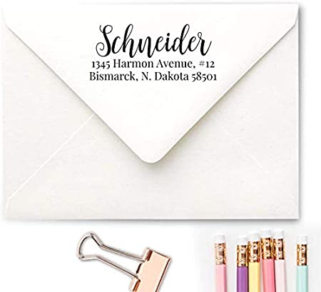 Custom Address Stamp | Return Address Stamp | Personalized Address Stamp | Self-Inking Stamp | Schneider Return Address Stamp