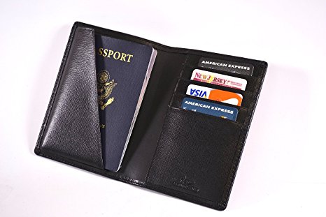 Royce Leather Rfid Blocking Passport Document Wallet in Saffiano Leather