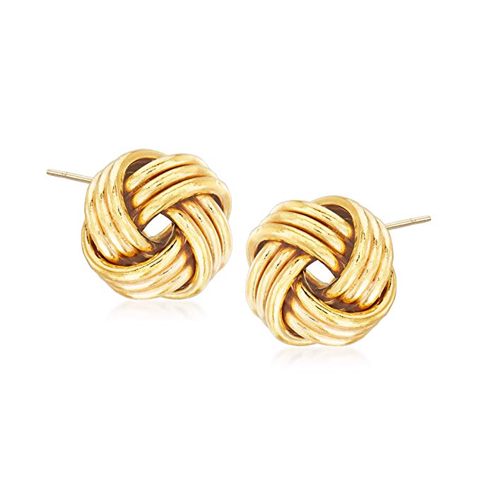 Ross-Simons 14K Gold Love Knot Stud Earrings