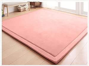 Teppich, Korallen-Samt, für Schlafzimmer, Wohnzimmer, Kinder, Arbeitszimmer, Küche, Kinderzimmer, Krabbeln, Wandern, Spiele, Yoga, Gymnastik, Nickerchen, Rose, 200 * 300cm