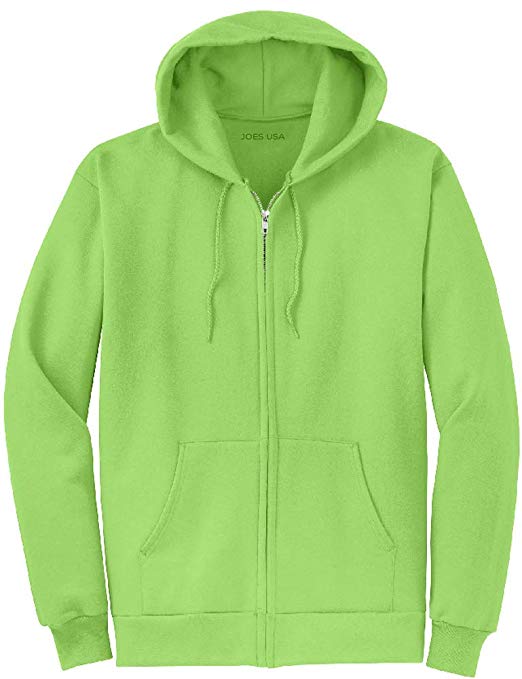 Joe's USA Full Zipper Hoodies - Hooded Sweatshirts in 28 Colors. Sizes S-5XL