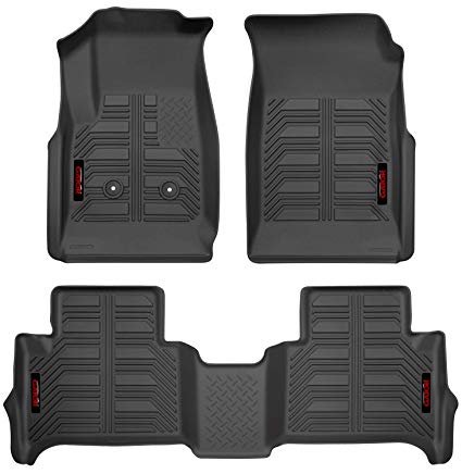 Gator Accessories 79609 Black Front and 2nd Seat Floor Liners Fits 15-19 Colorado/Canyon Crew Cab, Combo Set