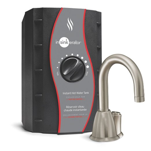 Invite H-HOT100 Push Button Instant Hot Water Dispenser System, Satin Nickel