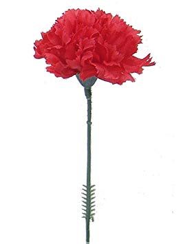 100 Carnations 5" Red Artificial Silk Flower Pick - Multiple Colors Available