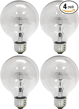 GE Globe Bulb, Medium Base, 40 Watts, Clear