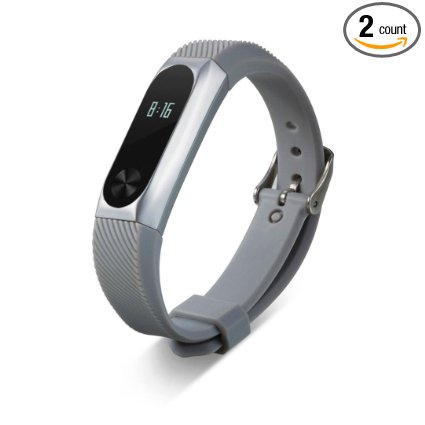 Dreamyth Replacement Wristband   Metal Case Cover for Xiaomi Mi Band 2 Bracelet