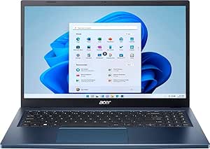 Acer Aspire 3 Thin & Light Laptop - 15.6" Full HD IPS Touch Display - AMD Ryzen 5 7520U - 8GB LPDDR5-512GB SSD - Wi-Fi 6 - Steam Blue