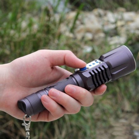 WindFire Waterproof Tactical 5 Modes CREE XM-L2 T6 LED 2000 Lumens USB Rechargeable Flashlight 18650 Battery Power Bank Lamp Flashlight Mobile Extenel Power Source Light Micro USB Input USB Output with Power Indicator for Camping Travalling