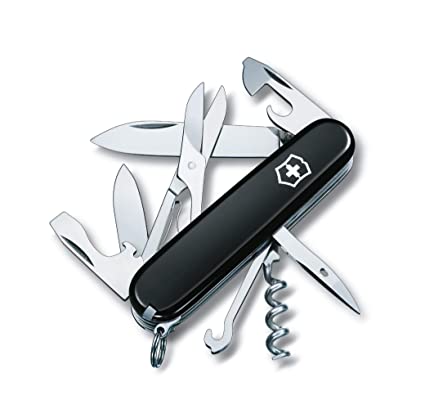 Victorinox Swiss Army Knife - Climber - 14 Functions, Multi-utility tool - Black, 91 mm (1.3703.3)