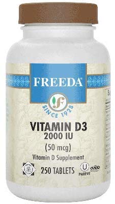 Freeda Vitamin D3 2000 IU (50 mcg) - 250 Tablets