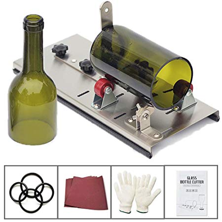 Bottle Cutter Kit, Stainless Steel Glass Cutting Kit Bottle Cutting Machine for Cutting Wine, Beer, Liquor, Whiskey Bottles