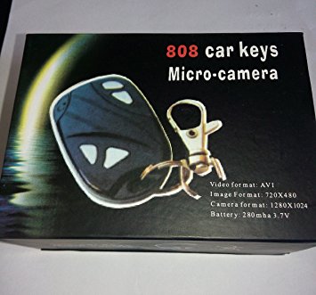 Novelt'y Car Alarm Remote Keychain DVR Hidden Camera Pinhole Digital Video Recorder Micro Camera- PC WebCam Car Key Chain Spy Camera