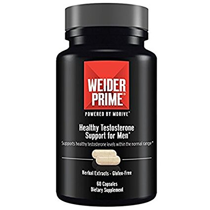 Weider Prime Testosterone Support- KSM 66 Ashwagandha - Improve Energy- Improve Lean Body Mass- Improve cardiorespiratory endurance - One Month Supply