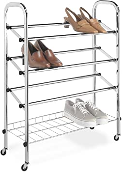 Whitmor Rolling Shoe Rack