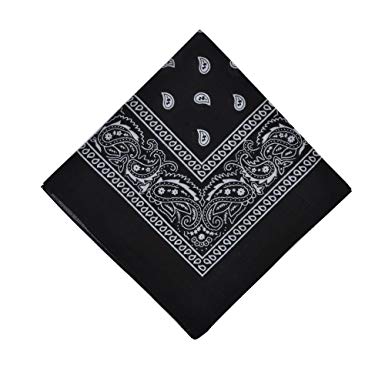 100% Cotton Bandanas, Alotpower Multipurpose Paisley Printing Cowboy Bandana Headbands Handkerchiefs Necktie