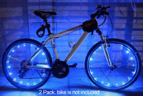 MAGINOVO Wheel Light LED Bicycle Bike Rim Lights Safety and Fun [2-Pack Bundle for 2 Tires]