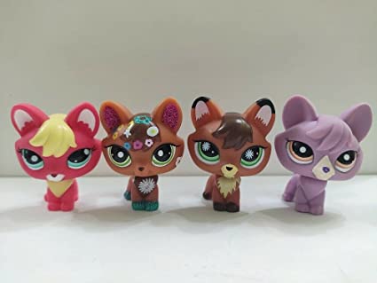 4pcs/lot LPS Toy pet Shop Fox #2642#2341#807#1536 Kid Toy