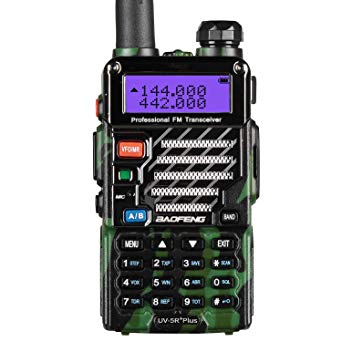 BAOFENG UV-5R Plus Qualette 5W Dual Band Two Way Radio Walkie Talkies (Jungle Camouflage)