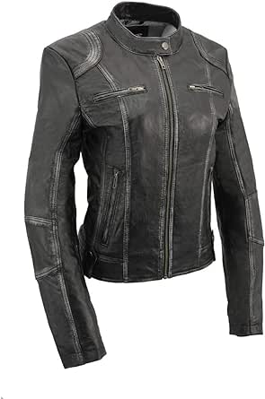 Milwaukee Leather SFL2830 Women's Aqua Scuba Style Sheepskin Fashion Leather Jacket