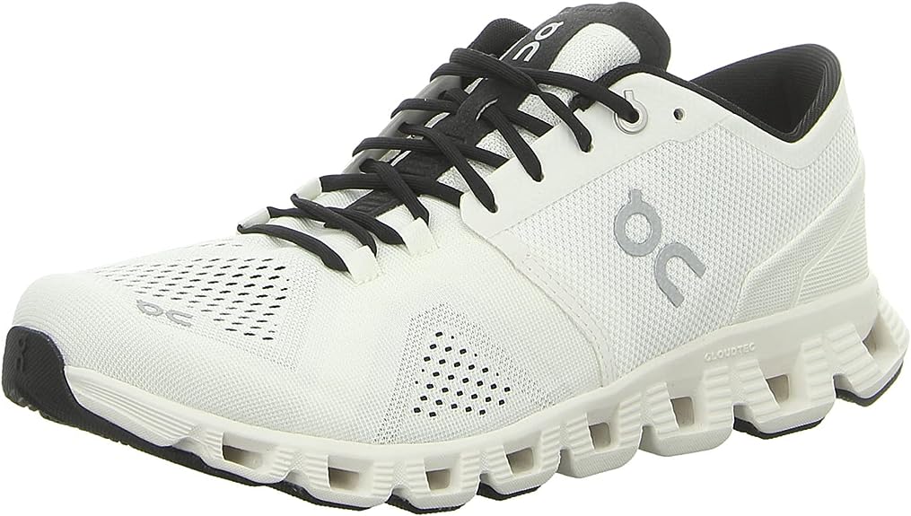 On Men's Cloud X Sneakers, White/Black, 11 Medium US