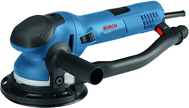 Bosch Power Tools - GET75-6N - Electric Orbital Sander, Polisher - 7.5 Amp, Corded, 6"" Disc Size - features Two Sanding Modes: Random Orbit, Aggressive Turbo for Woodworking, Polishing, Carpentry