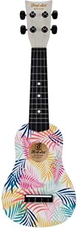 First Act Toy Ukulele, 20 Inch - Colorful Leaves Design Soundboard - with Nylon Strings - Guitar-Style Tuning Gears, Molded Fretboard – Musical Instruments for Kids and Young Musicians