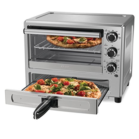 Oster TSSTTVPZDS Convection Oven with Dedicated Pizza Drawer, Silver