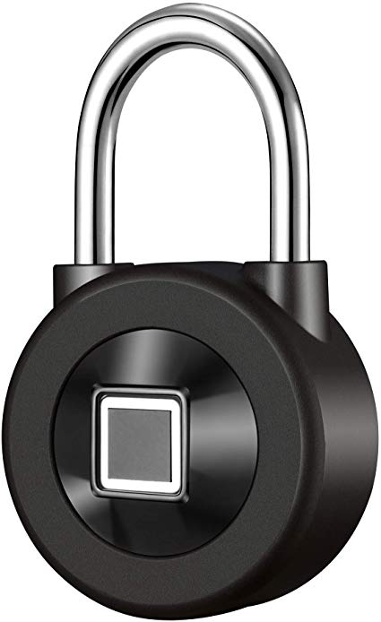 Smart Fingerprint Padlock,Waterproof 2nd APP Remote Control Keyless Biometric Lock for Gym,Door,Backpack,Bike