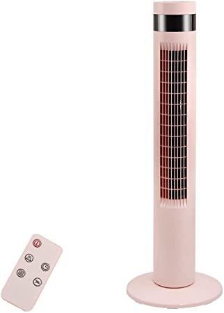 R.W.FLAME Tower Fan Oscillating with Remote Control, 3 Modes, Portable Bladeless Floor Fans for home with children/pets/elders (Pink, 35“)