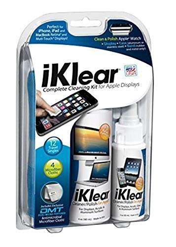 iKlear Complete Cleaning Kit with soution and cloth for your iPad, iPhone, Macbook, iMac & TV Screens