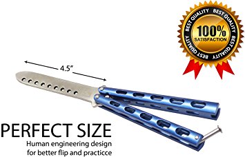 OPL C34 Premium Balisong Butterfly Knife Trainer Practice - No Offensive Blade - Safe And Perfect For Beginners, Your Sons, Friends, Butterfly Knives Lover And More