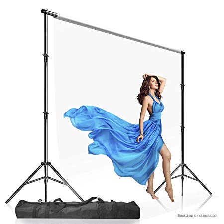 Julius Studio Photo Video Studio 10 ft. Adjustable Muslin Background Backdrop Support System Stand with Carry Bag, JSAG505