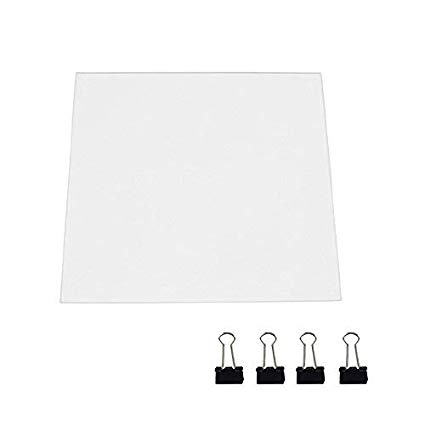 235x235x3mm Borosilicate Glass Bed Flat Polished Edge for Creality Ender 3 with 4 Glass Clips