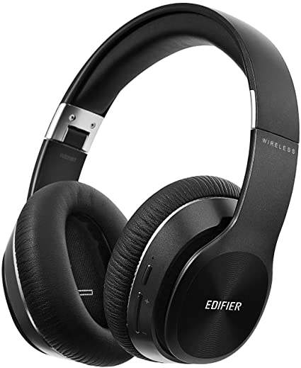 Edifier W820BT Bluetooth Headphones - Foldable Wireless Headphone with 80-Hour Long Battery Life - Black