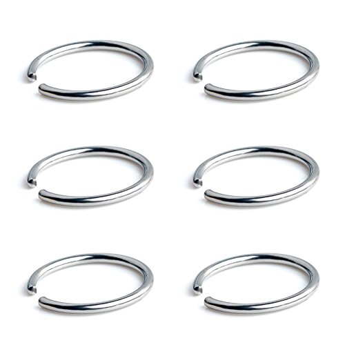 Ruifan 3prs Non Pierced Stainless Steel Clip on Closure Round Ring Fake Nose Lip Helix Cartilage Tragus Ear Hoop 20G