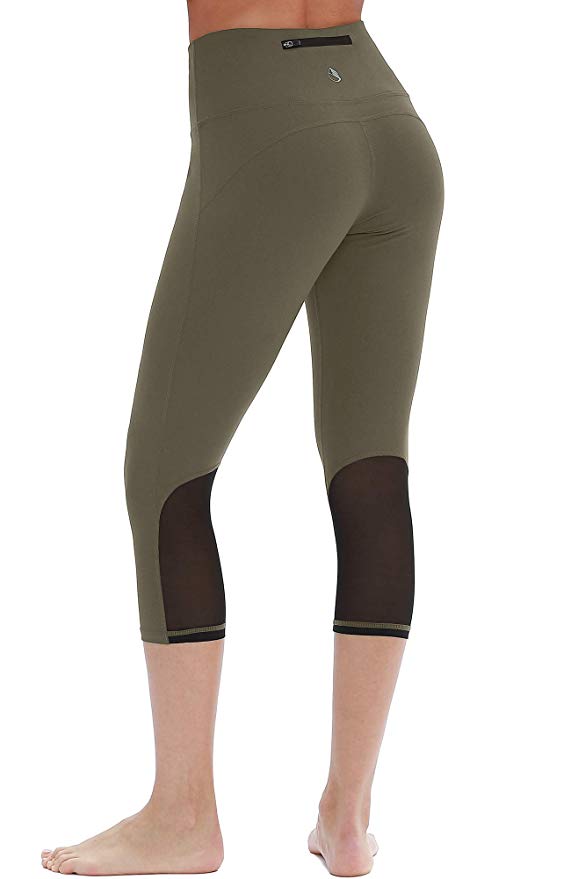 icyzone Yoga Pants for Women - High Waisted Workout Leggings, Activewear Athletic Capris Exercise Tights