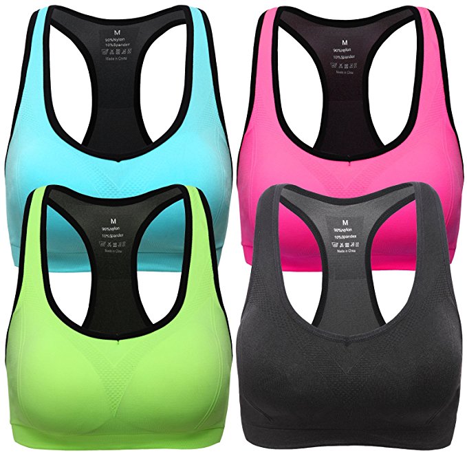 Mirity Women Racerback Sports Bras - High Impact Workout Gym Activewear Bra