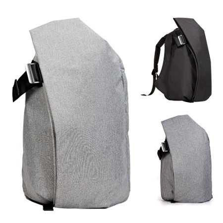 KALIDI Waterproof Large Capacity Laptop Tablet Rucksack Unisex Backpack, Grey, 17 Inch