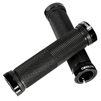 OUTERDO New Handlebar Grips Bicycle MTB BMX Road Mountain Bike Handle Double Lock on Locking Aluminum Grips