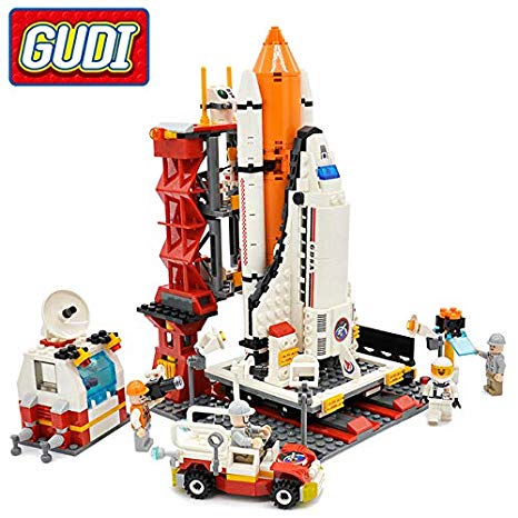 Akrobo 679 Pcs Block Brick Educational Space Shuttle Launch Center DIY Building Blocks Toy