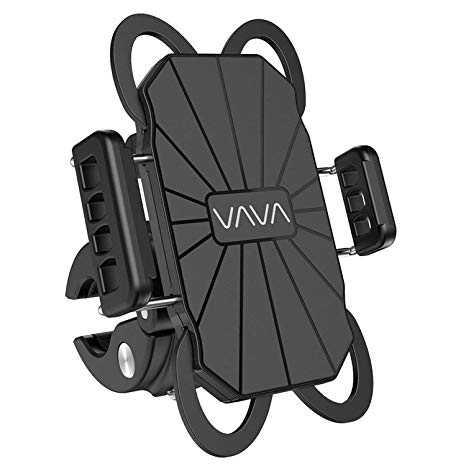 VAVA Phone Holder for Bike, Bicycle Phone Mount Holder with Asymmetric Design, Compatible with iPhone 5S to 7 Plus Samsung Galaxy, Huawei, HTC, and More