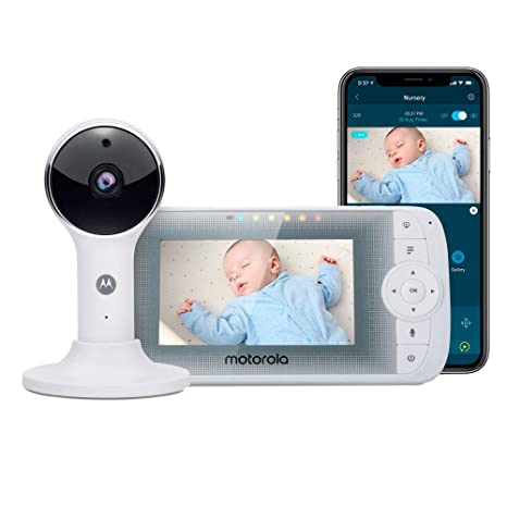 Motorola LUX64 by Hubble Connected Video Baby Monitor – 4.3" Parent Unit and 1080p Wi-Fi Viewing for Baby, Elderly, Pet - 2-Way Audio, Night Vision, Digital Zoom, Hubble App