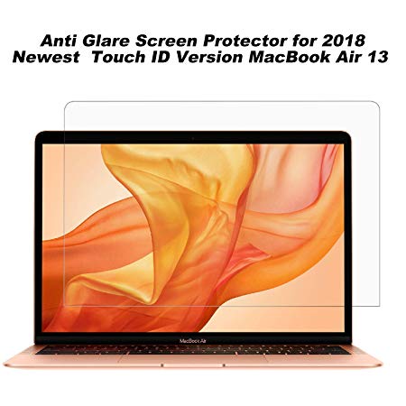 2 Pack Anti Glare Screen Protector Compatible for 2018 Newest MacBook Air 13 with Touch ID Version A1932 (Matte)